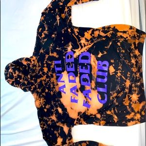Anti faded faded club tye dye hoodie